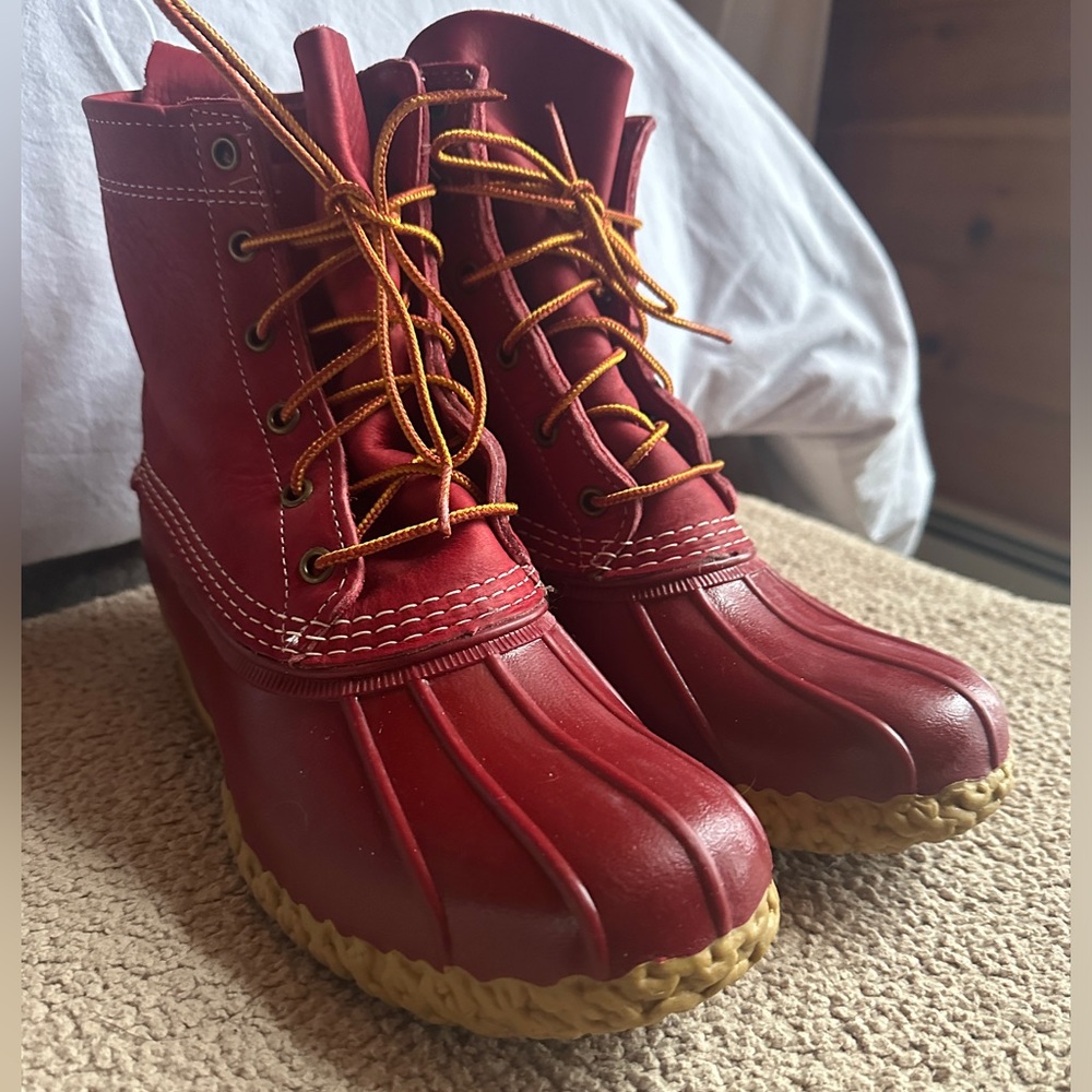 Women’s Limited-Edition Red LL Bean Boots 8”
